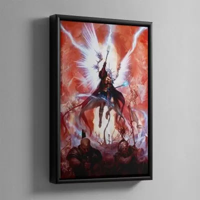 celestant-prime-igor sidorenko-celestant-prime-framed-canvas-warhammer art