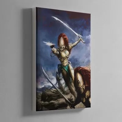 howling banshees-alex boyd-howling-banshees-canvas-warhammer art