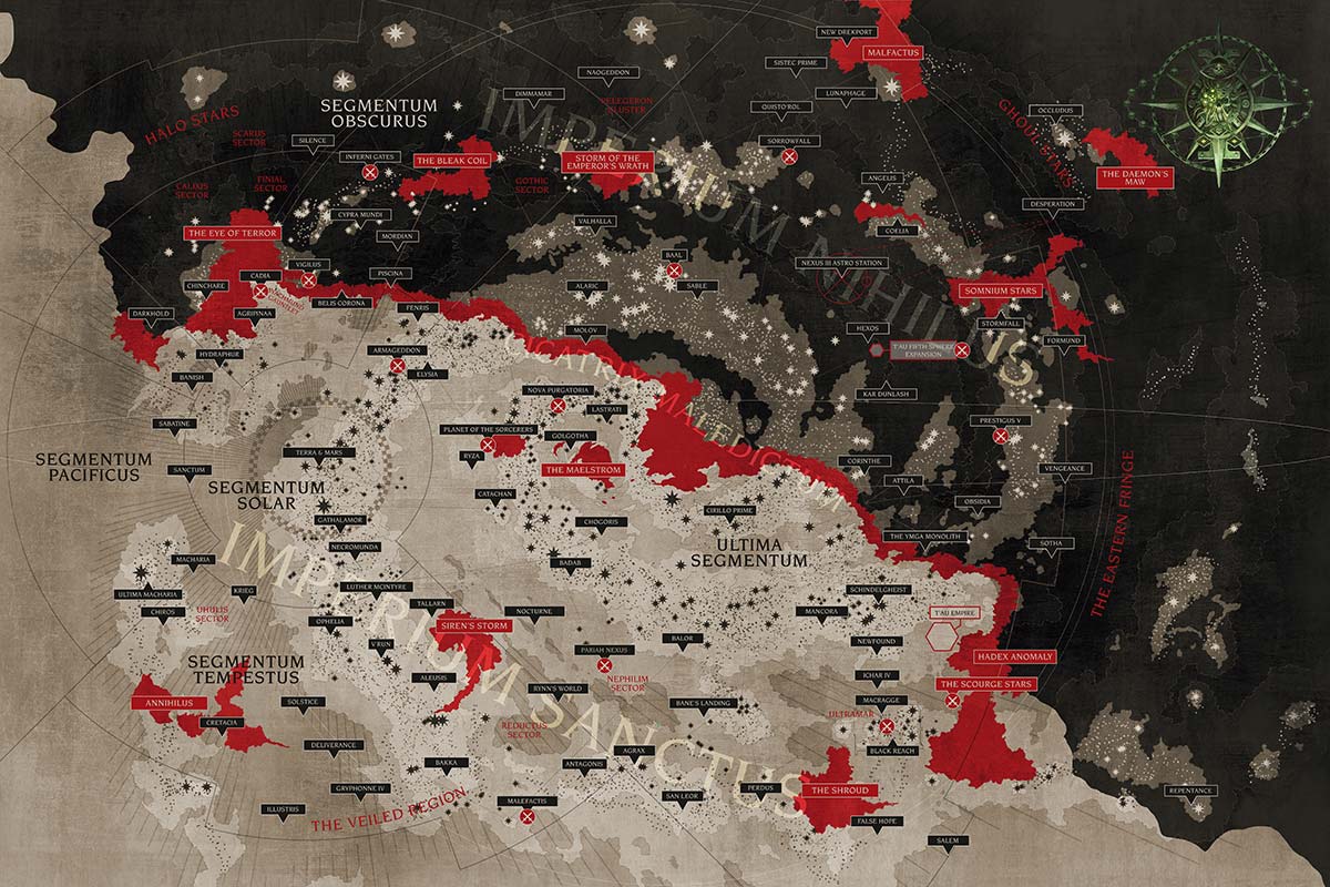 9th Imperium Map Art Print – Warhammer 40K Collectible – Warhammer Art