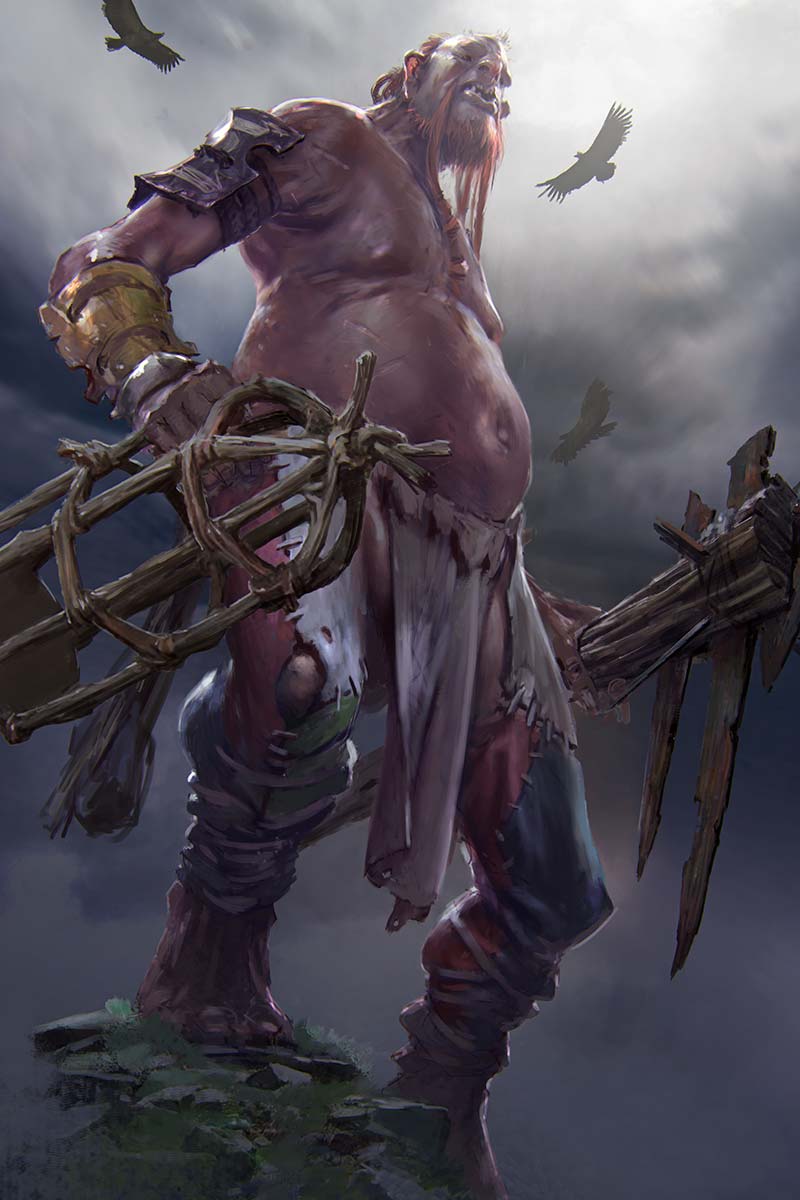 Aleguzzler Gargant - Warhammer Art