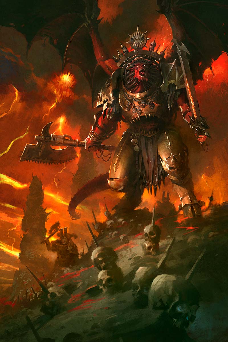 Angron, Primarch of the World Eaters - Warhammer Art