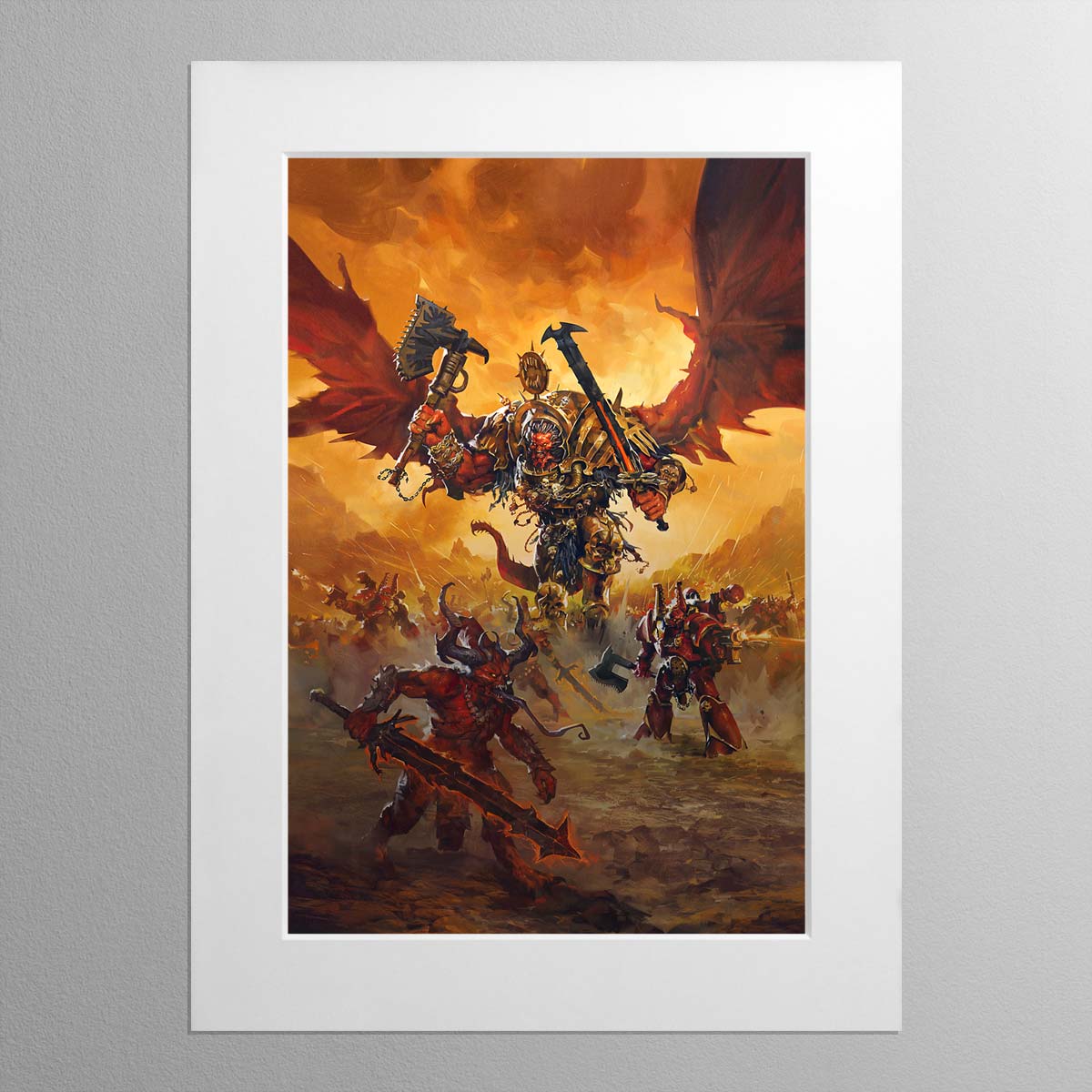 Angron the Red Angel Art Print – Warhammer 40K Collectible – Warhammer Art