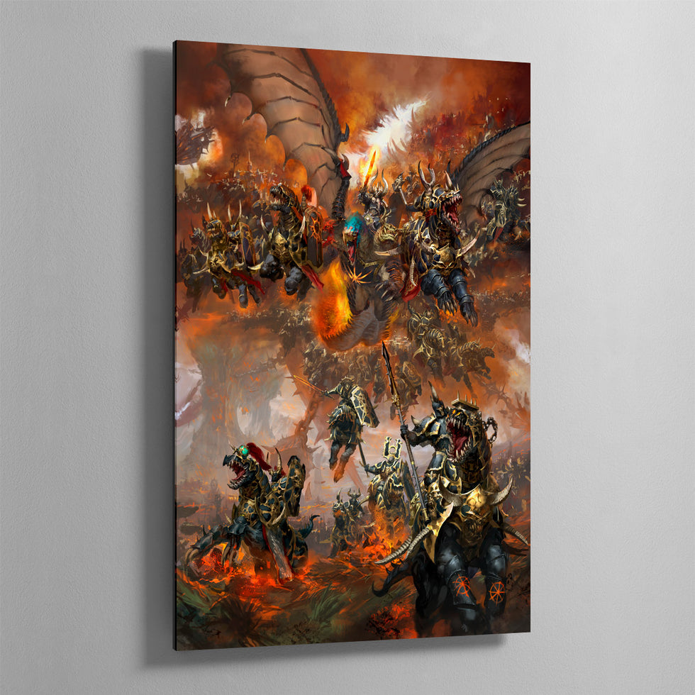 Archaon Everchosen and the Varanguard - Warhammer Art