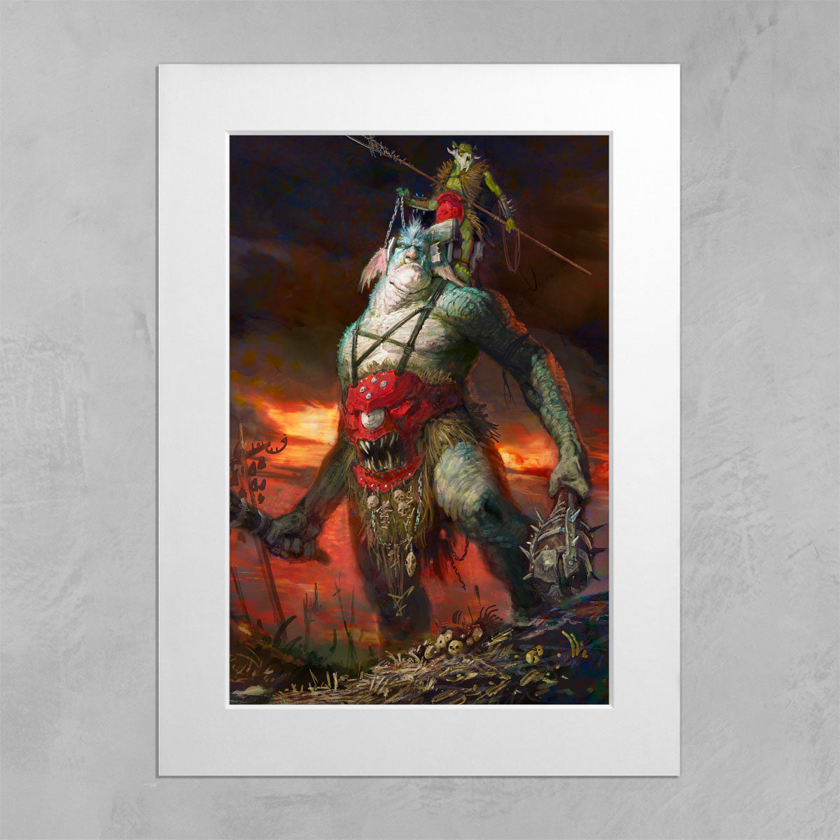 BREAKA-BOSS ON MIREBRUTE TROGGOTH-Warhammer Art