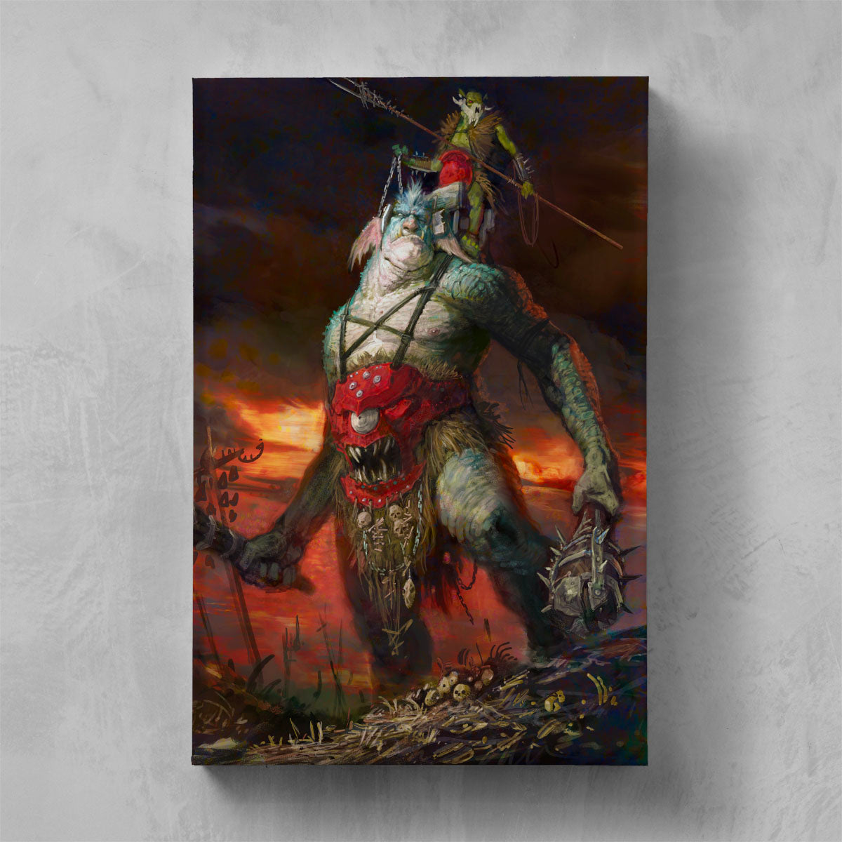 BREAKA-BOSS ON MIREBRUTE TROGGOTH-Warhammer Art