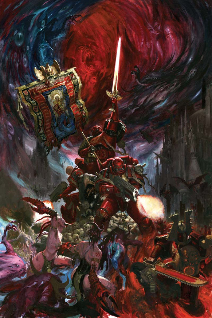 Blood Angels Company Command - Warhammer Art