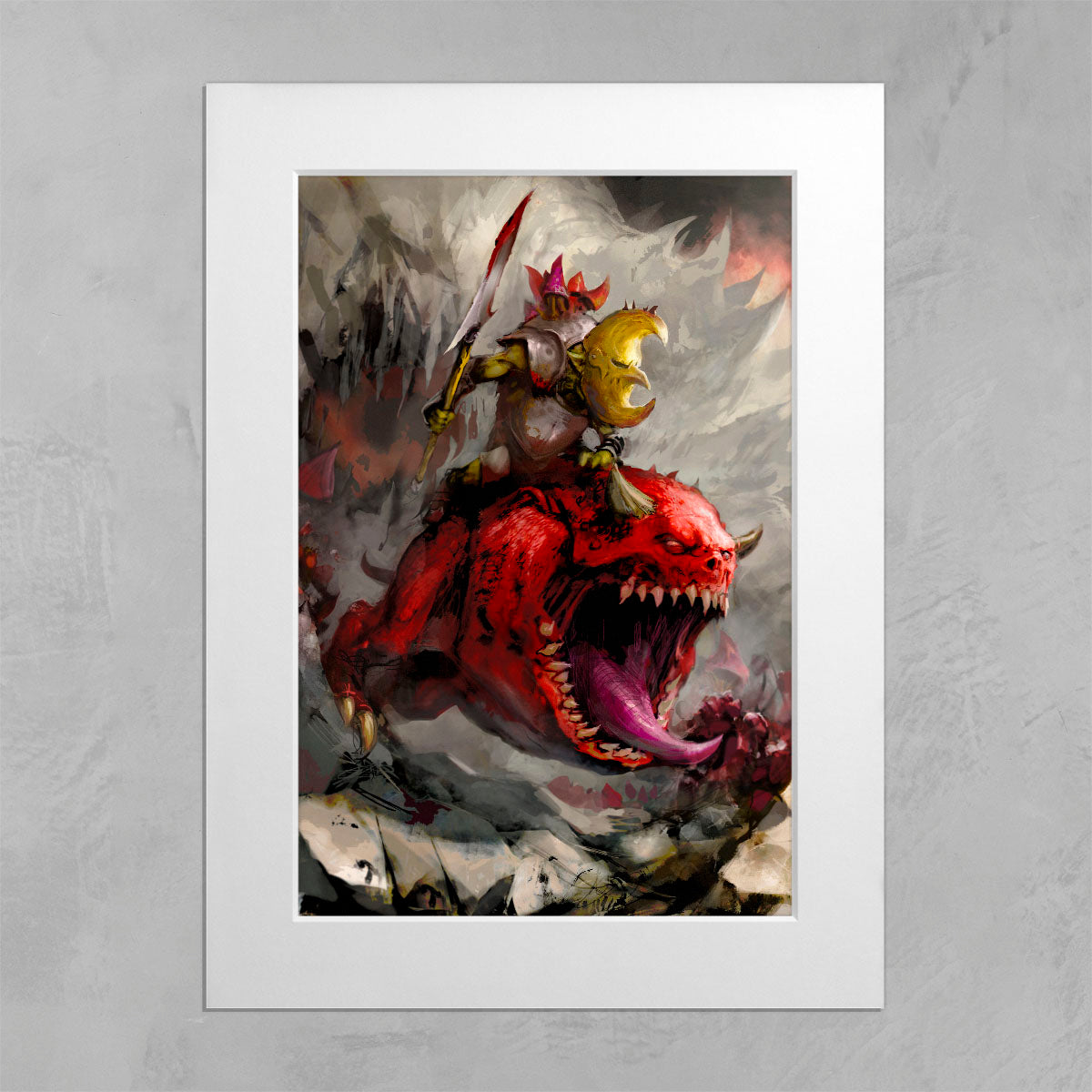 CHARGING LOONBOSS ON GIANT CAVE SQUIG