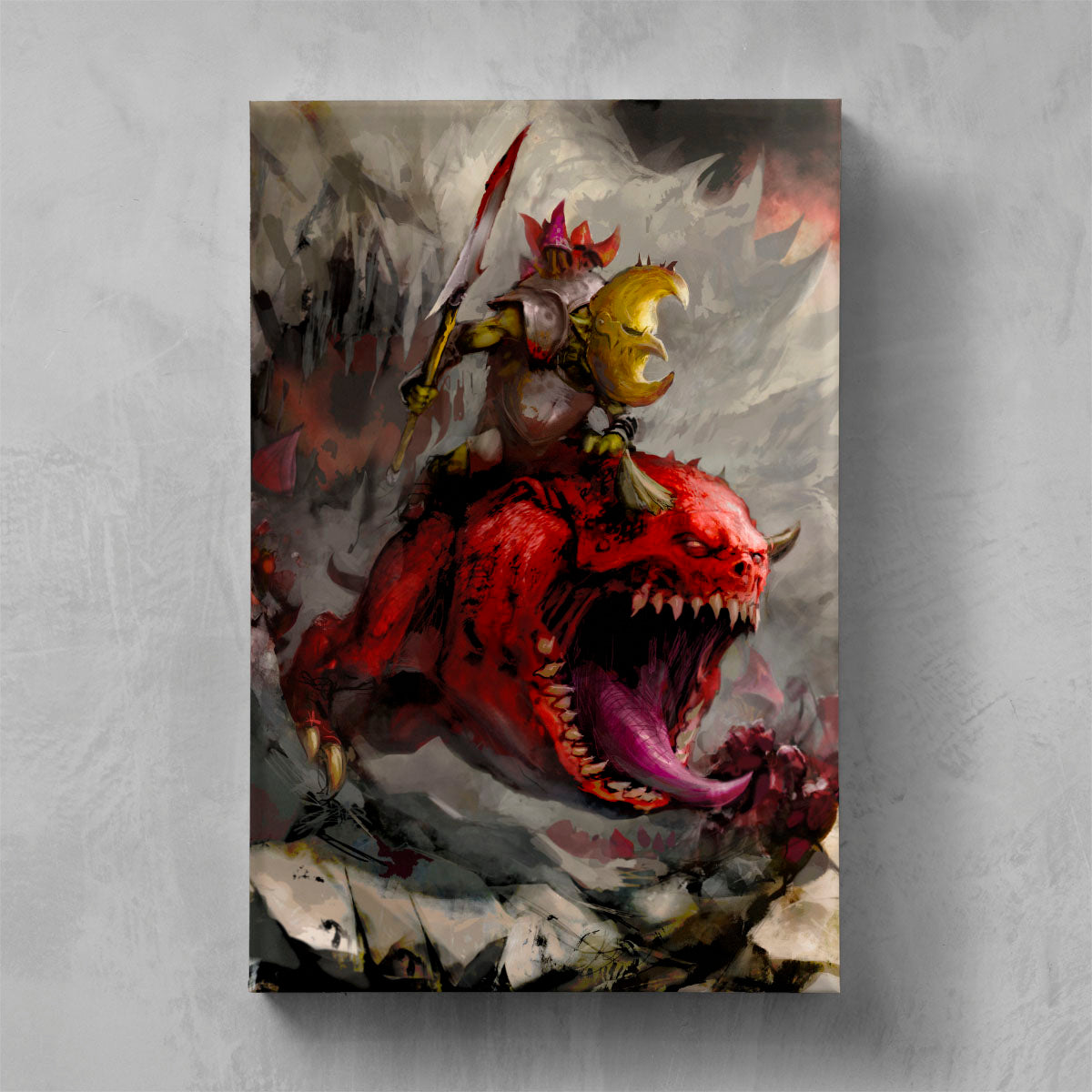 CHARGING LOONBOSS ON GIANT CAVE SQUIG