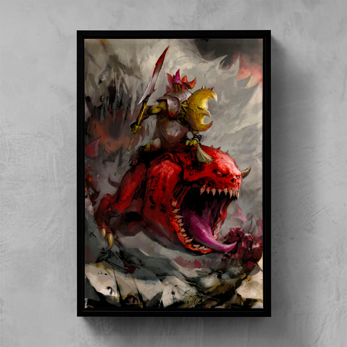 CHARGING LOONBOSS ON GIANT CAVE SQUIG