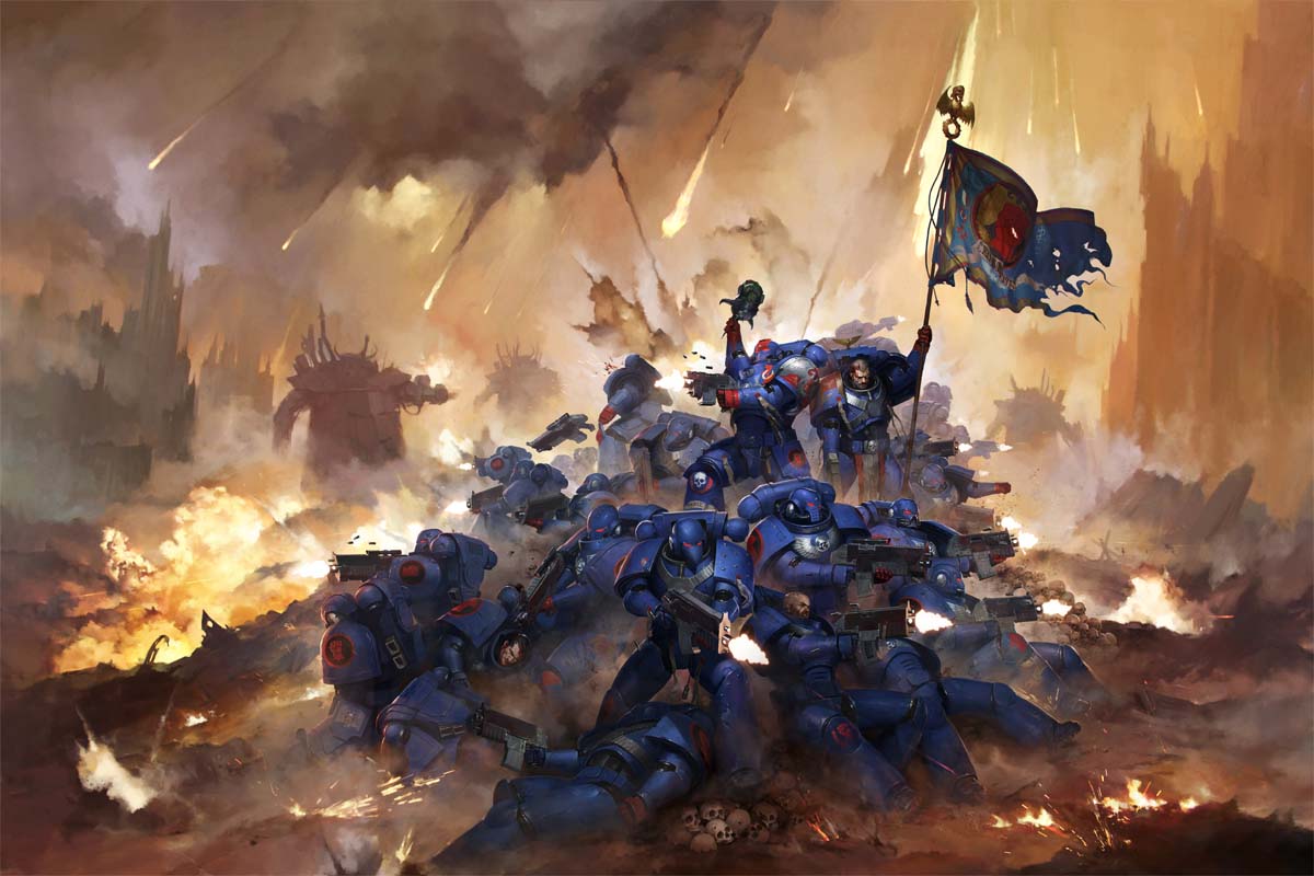 Crimson Fists - Warhammer Art