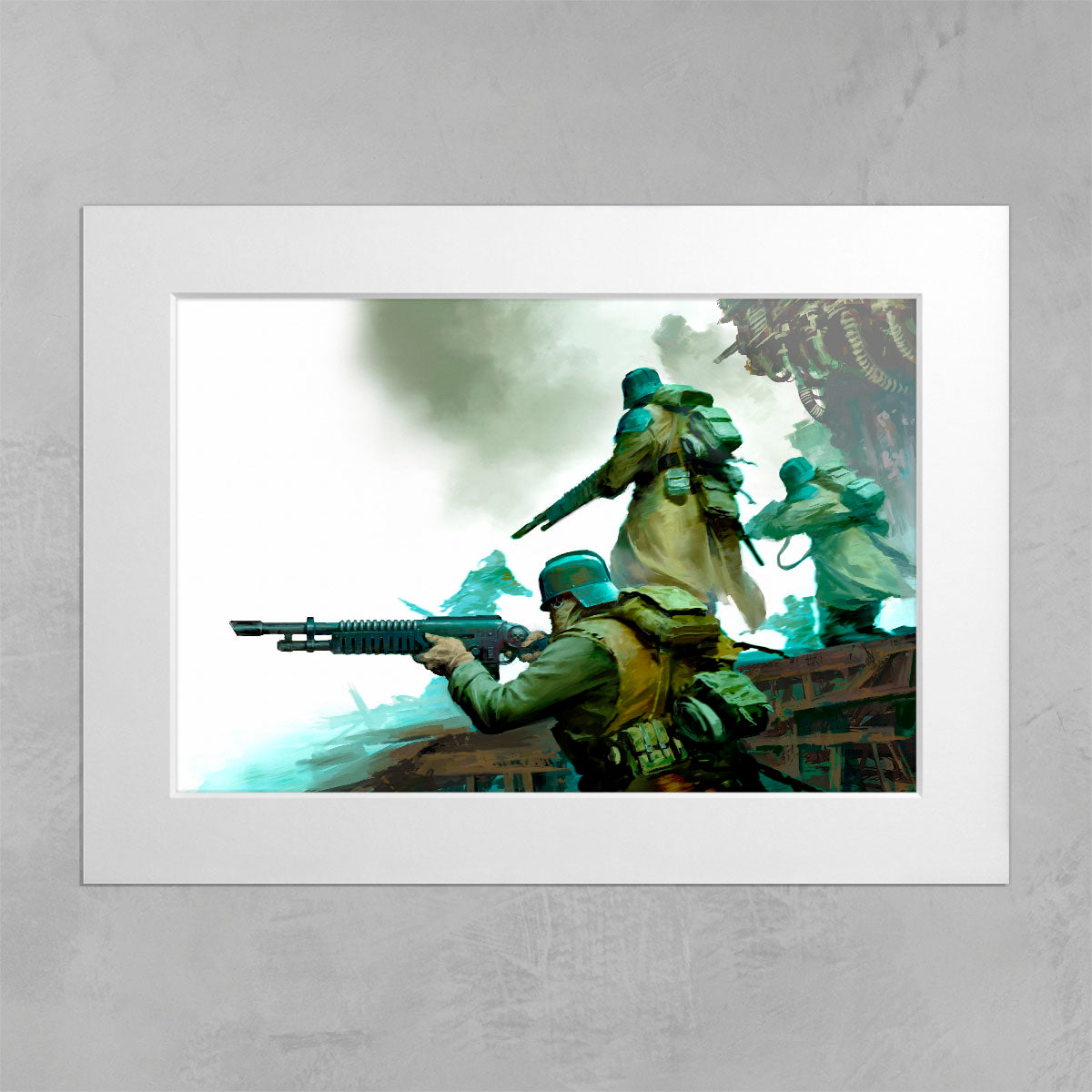 death korps of krieg section break-mikhail savier-deathkorpsofkriegsectionbreak-04-mountedprint-warhammer art