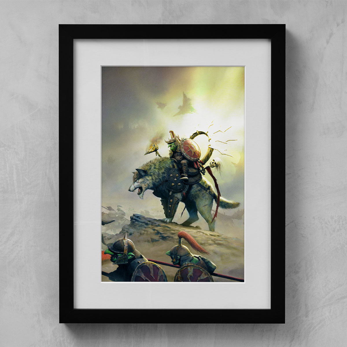 DROGGZ DA SUNCHOMPA LEADING THE GITMOB-Warhammer Art