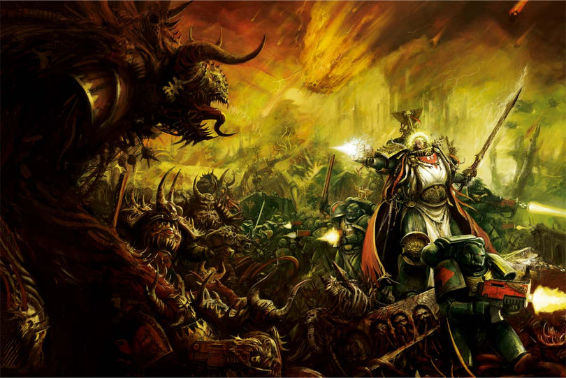 Dark Angels vs Chaos Space Marines - Warhammer Art