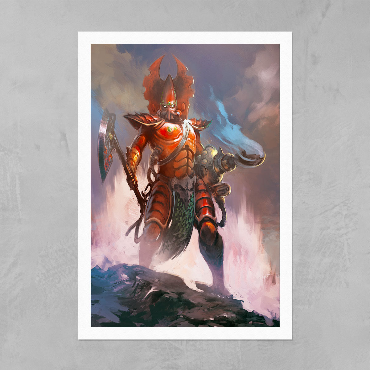 FUEGAN - THE BURNING LANCE-Pedro Nunez-FUEGAN-THEBURNINGLANCE-03-PRINT-Warhammer Art