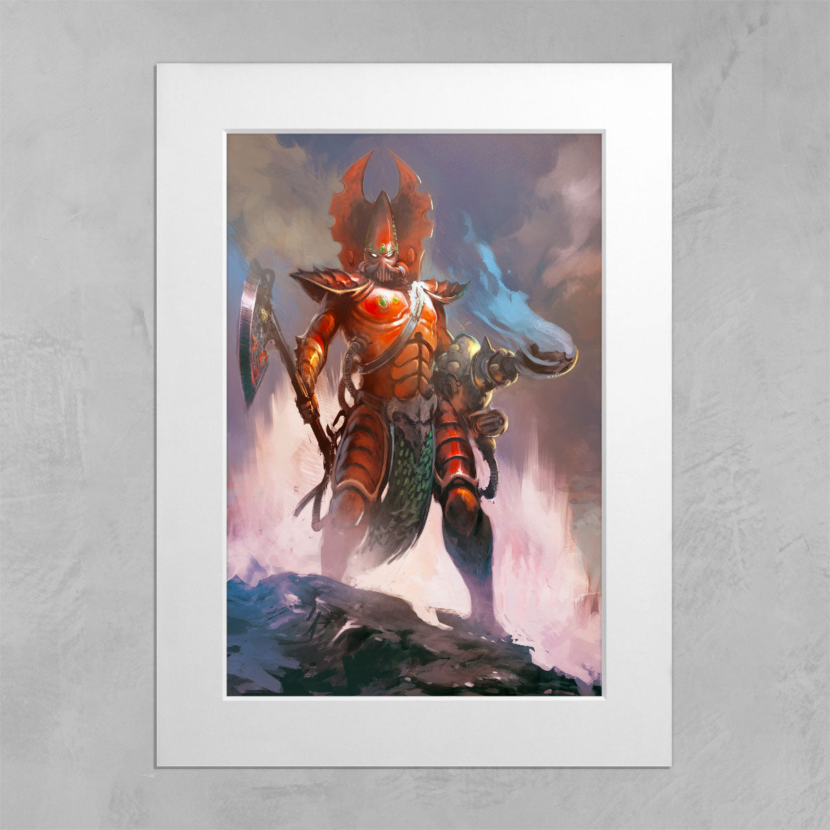 FUEGAN - THE BURNING LANCE-Pedro Nunez-FUEGAN-THEBURNINGLANCE-04-MOUNTEDPRINT-Warhammer Art