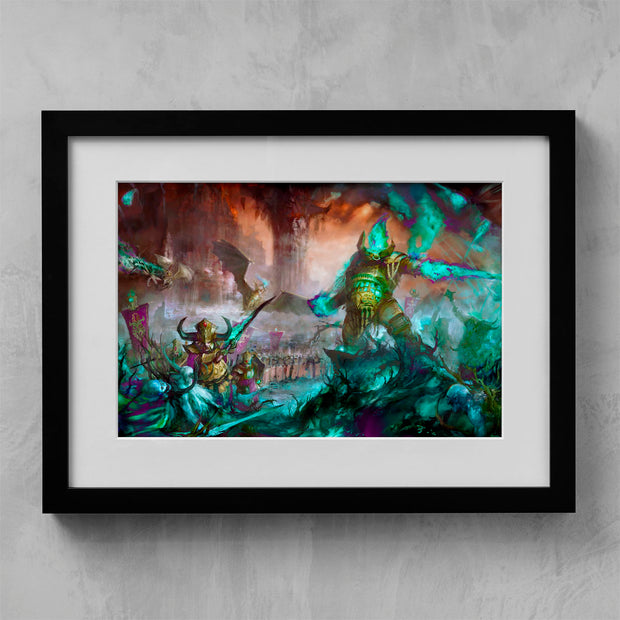 Helsmiths of Hashut vs Sylvaneth - Warhammer Art