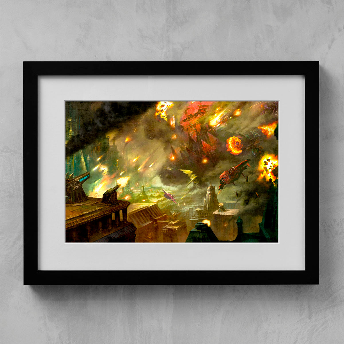 hive acheron under assault-mikhail savier-hiveacheronunderassault-01-framedprint-warhammer art