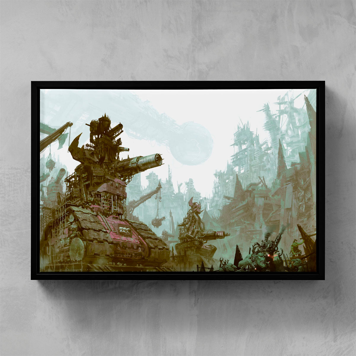 hive hades ork tanks-jon cave-hivehadesorktanks-06-framedcanvas-warhammer art