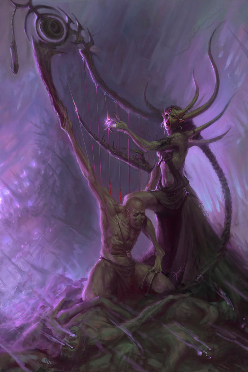 INFERNAL ENRAPTURESS OF SLAANESH-Warhammer Art