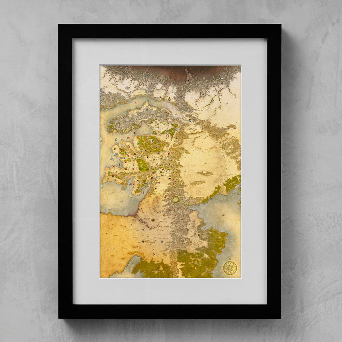 Map of the Old World Art Print – Forces of Fantasy – Warhammer Art
