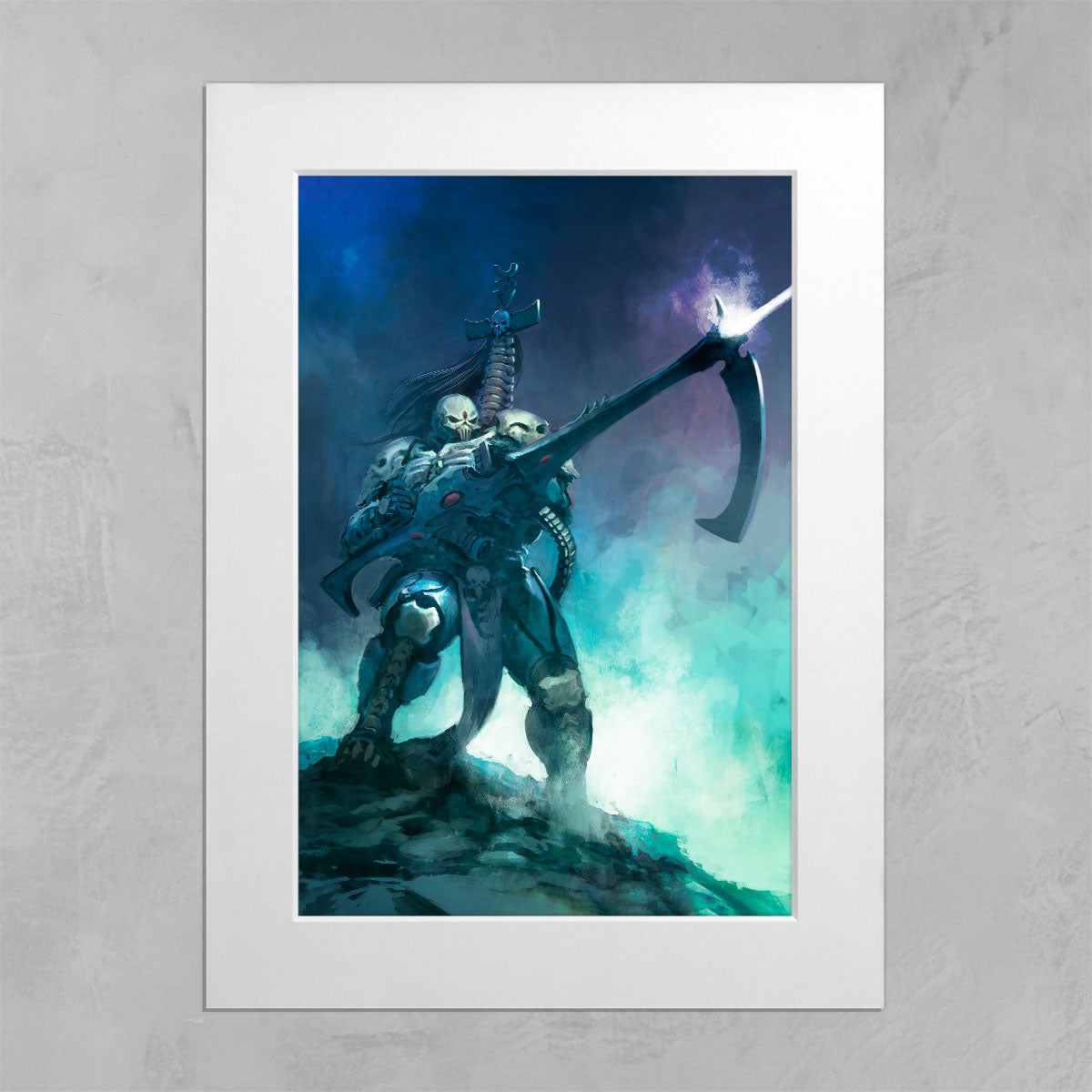 MAUGAN-RA - THE HARVESTER OF SOULS-Pedro Nunez-MAUGAN-RA-THEHARVESTEROFSOULS-04-MOUNTEDPRINT-Warhammer Art