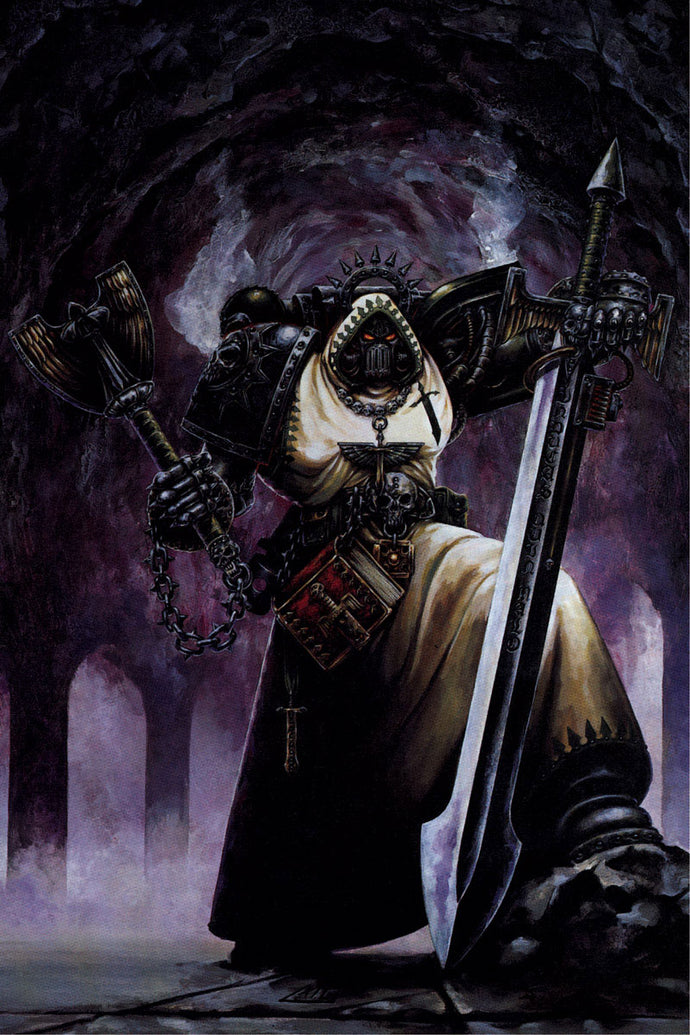 Interrogator Chaplain Art Print – Warhammer 40K Collectible – Warhammer Art
