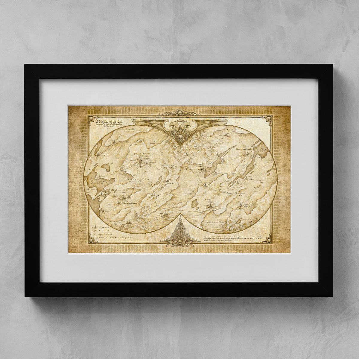 NECROMUNDA PLANET MAP-Warhammer Art