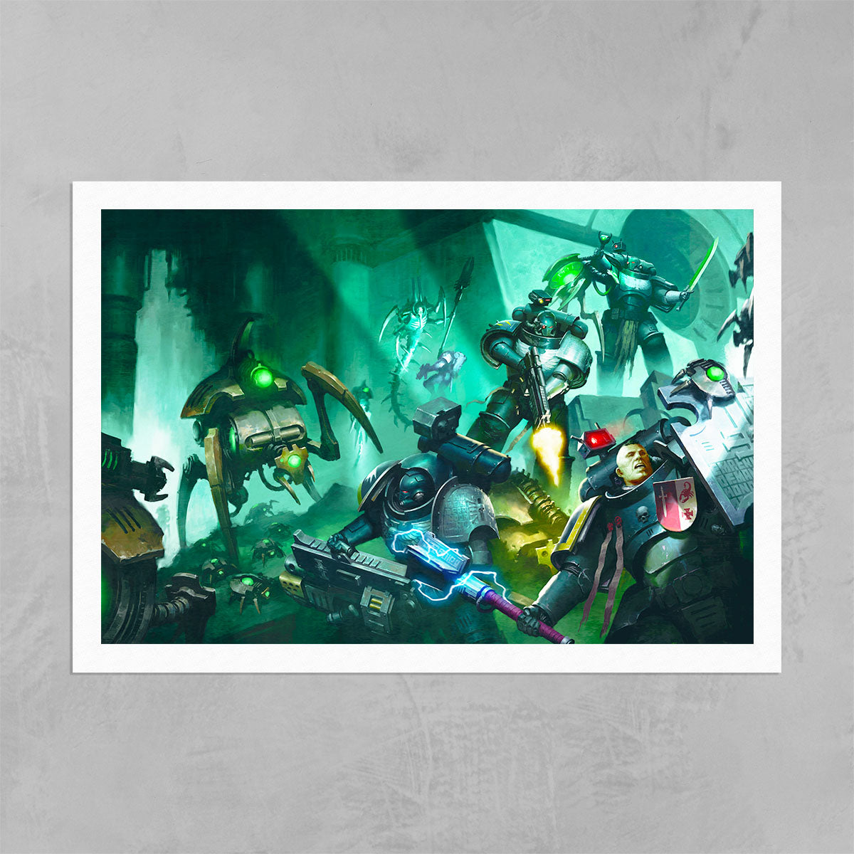 NECRONS FIGHTING DEATHWATCH