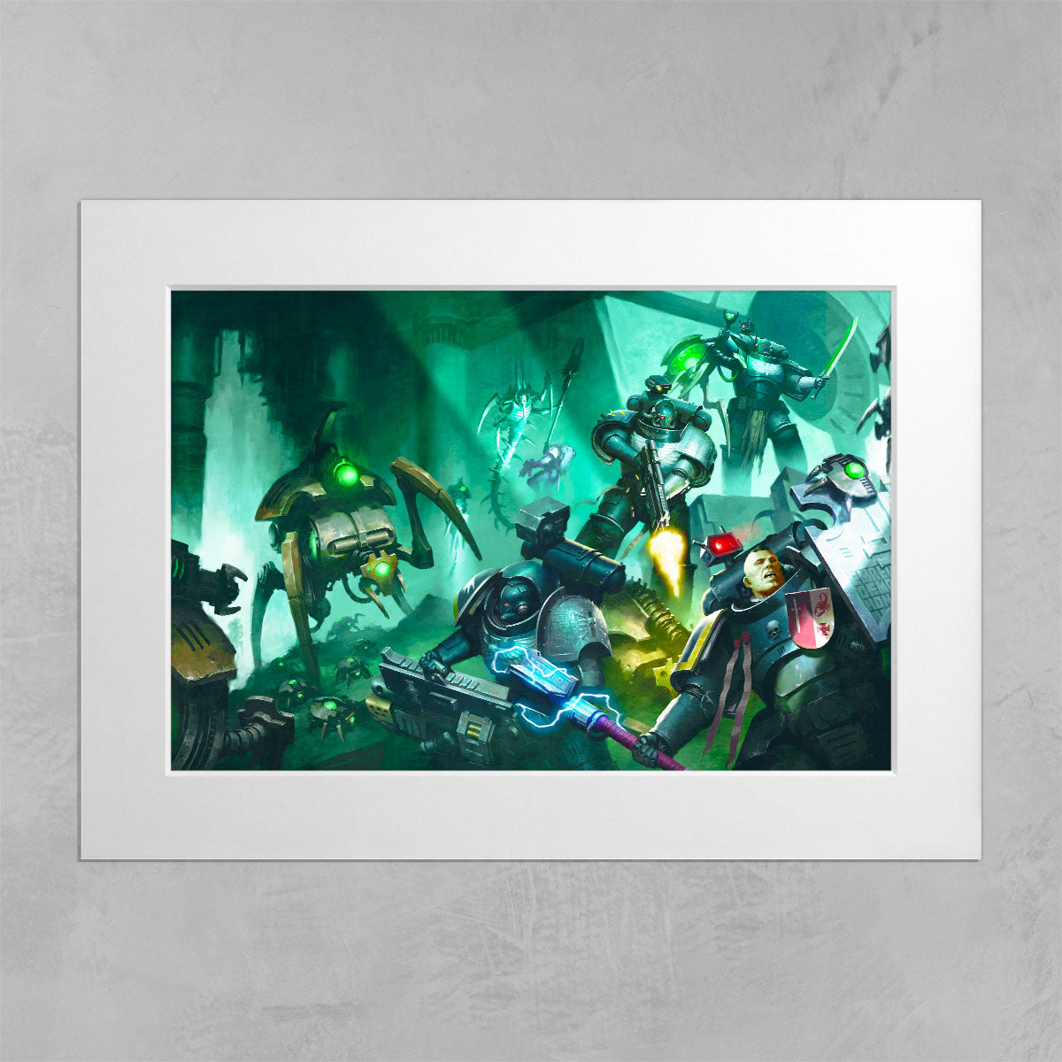 NECRONS FIGHTING DEATHWATCH