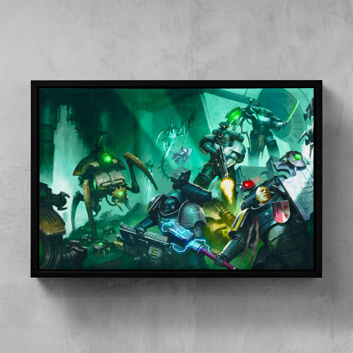 NECRONS FIGHTING DEATHWATCH