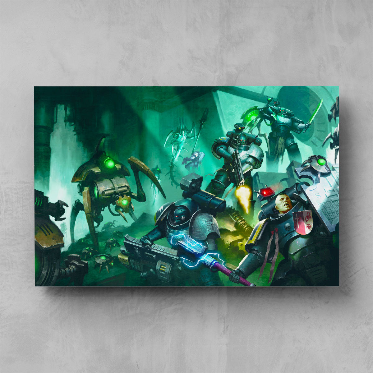 NECRONS FIGHTING DEATHWATCH