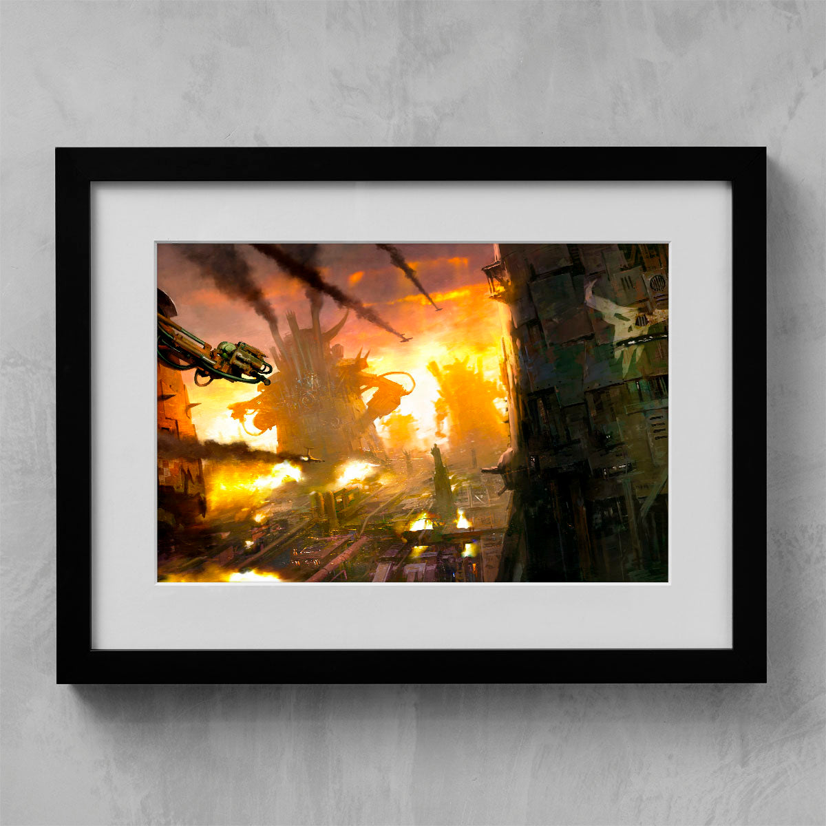 ork stompas-mikhail savier-orkstompas-01-framedprint-warhammer art