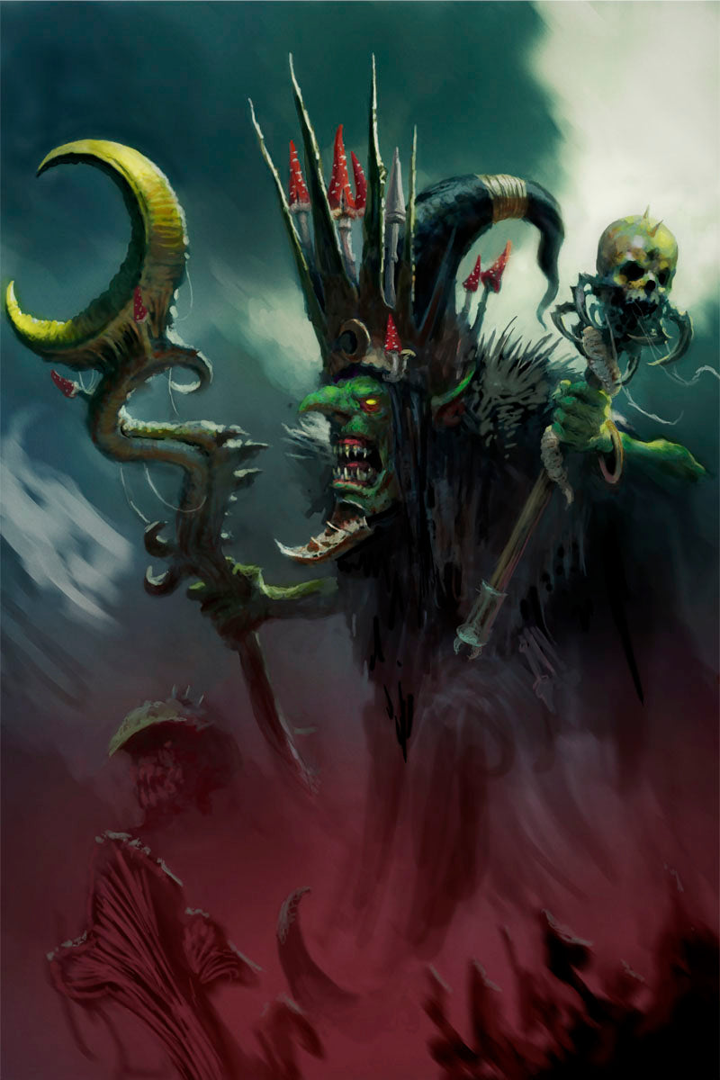 OVERLORD OF THE GLOOMSPITE GITZ-Warhammer Art