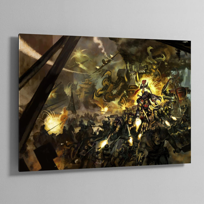 Ork Waaagh! Art Print – Warhammer 40K Collectible – Warhammer Art