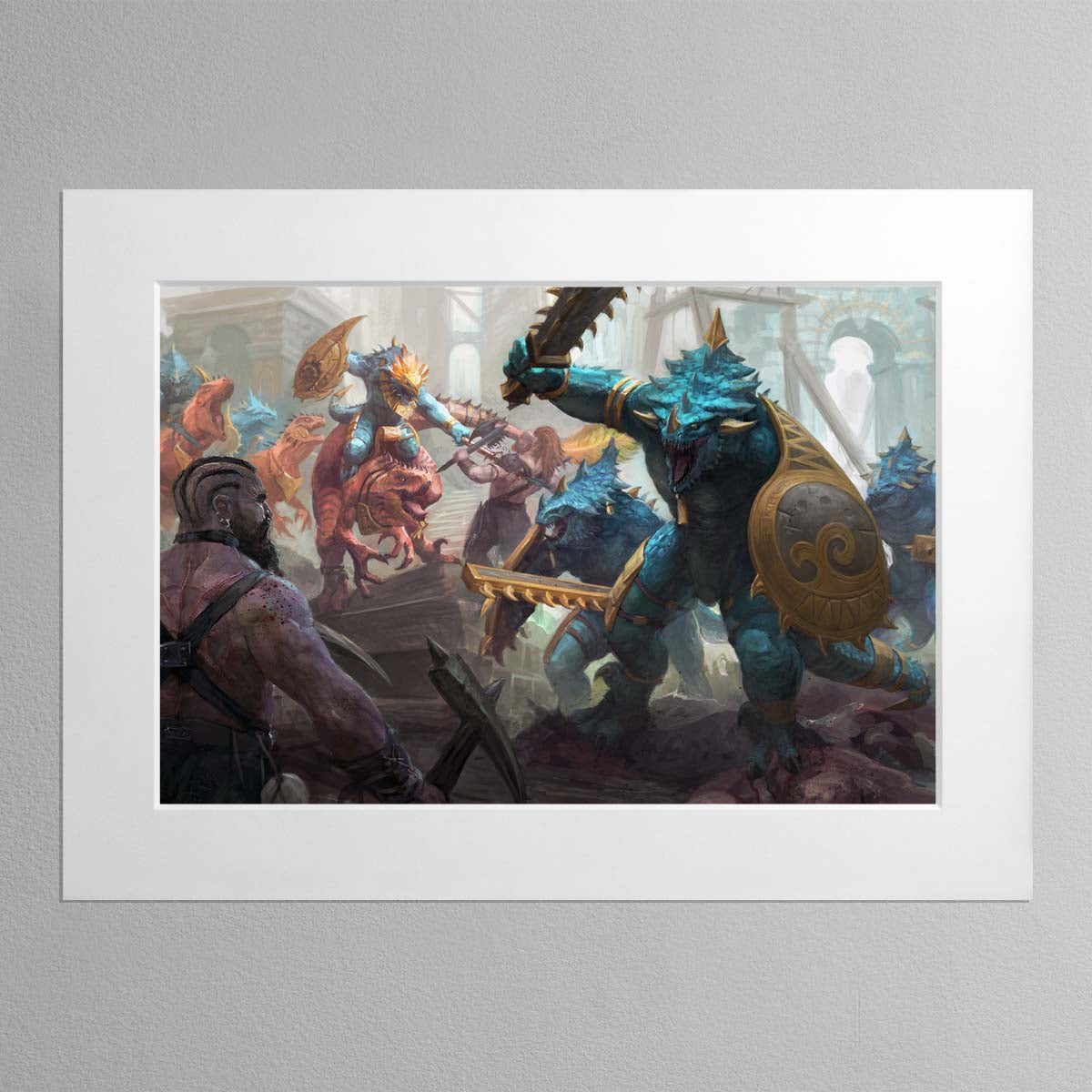 Saurus Rther Saurus Warriors - Warhammer Art