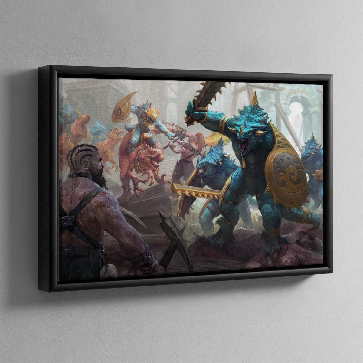 Saurus Rther Saurus Warriors - Warhammer Art
