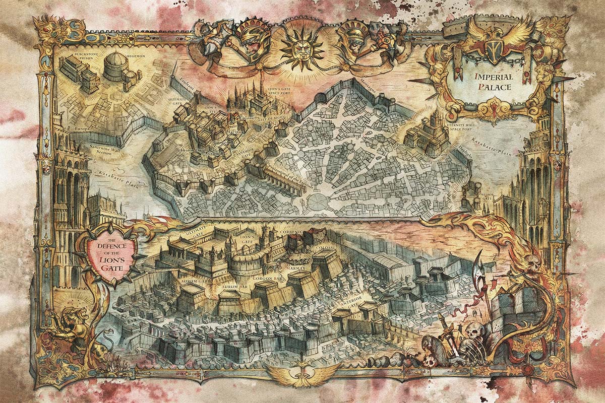 Siege of Terra Saturnine Map - Warhammer Art