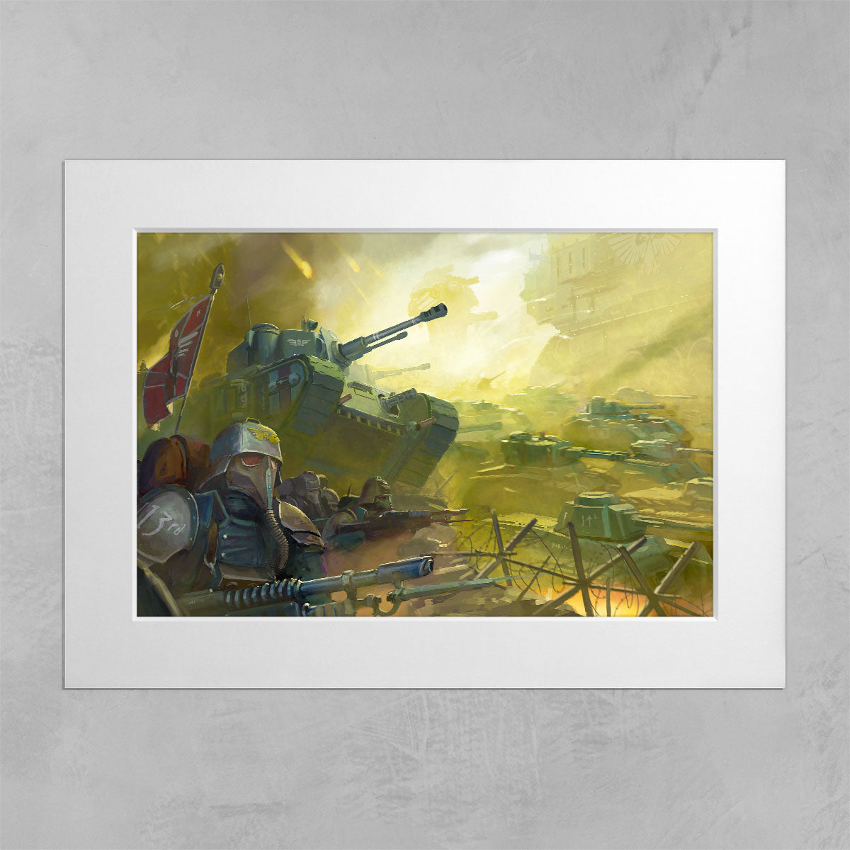 the death korps-john michelbach-thedeathkorps-04-mountedprint-warhammer art