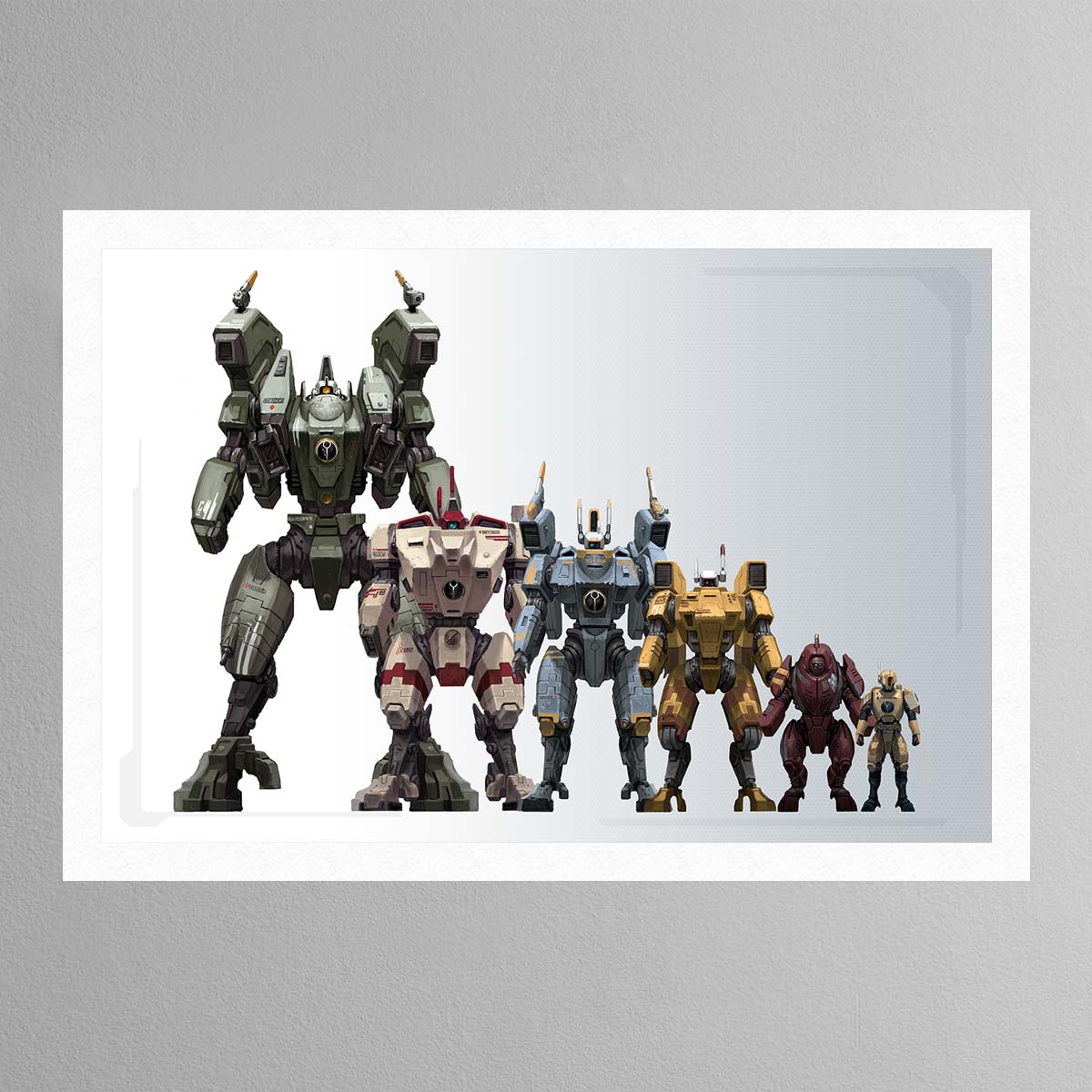 T'au Battlesuit Size Chart Art Print Warhammer 40K Collectible
