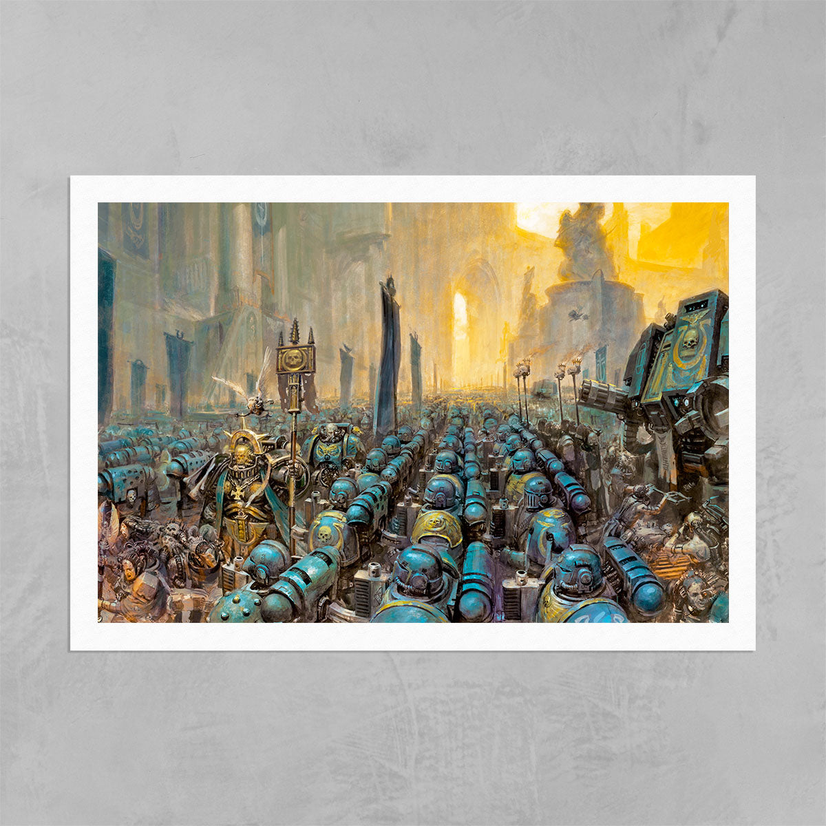 Ultramarines Rally Ultramarines Chapter Parade - Warhammer Art
