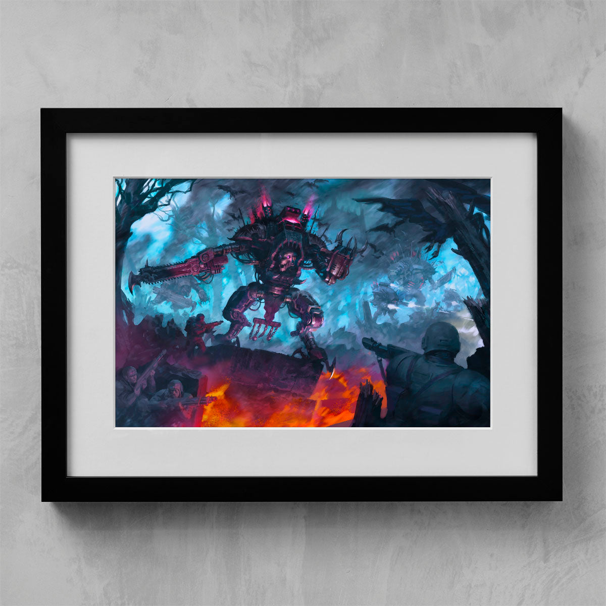 WAR DOG VS ASTRA MILITARUM-Warhammer Art