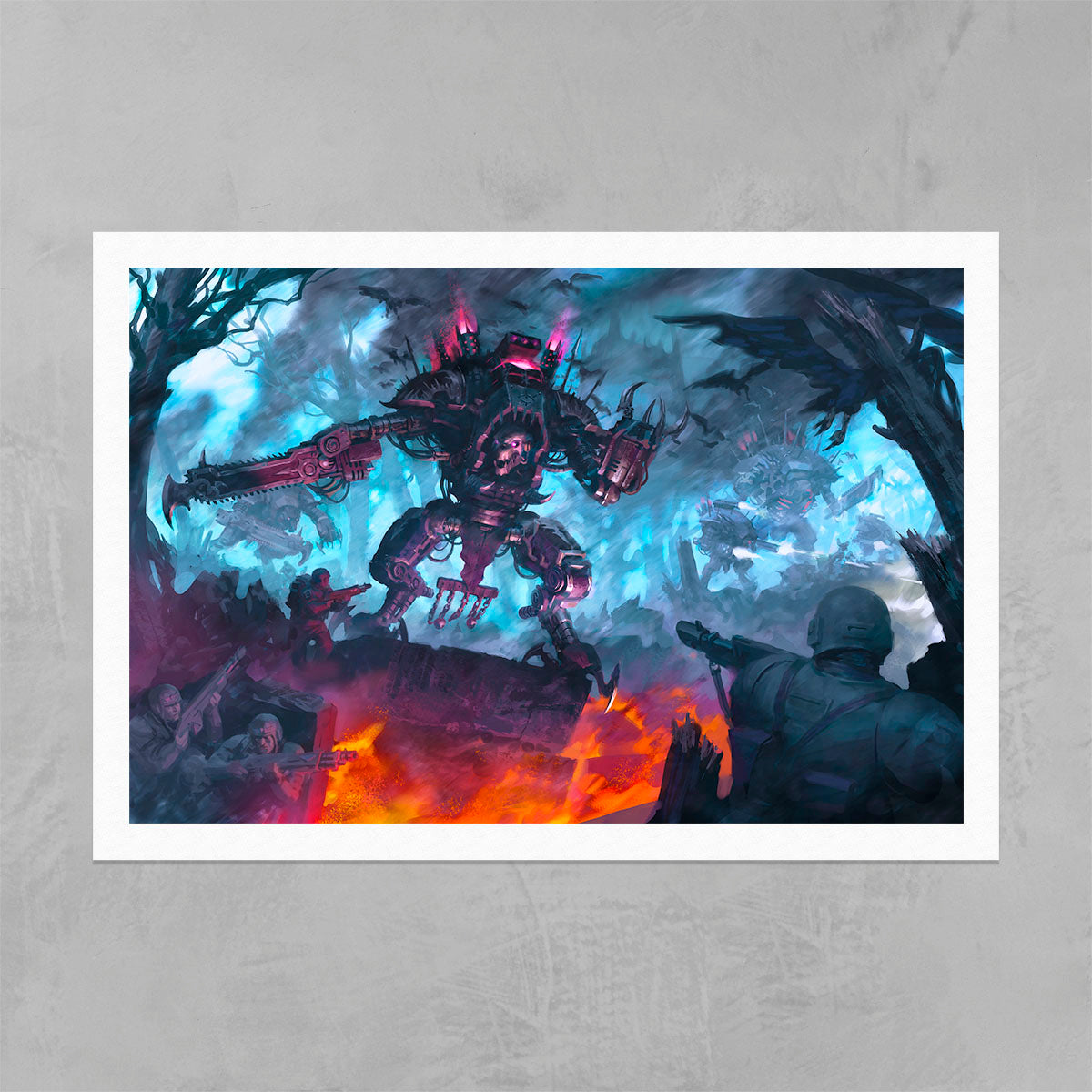 WAR DOG VS ASTRA MILITARUM-Warhammer Art