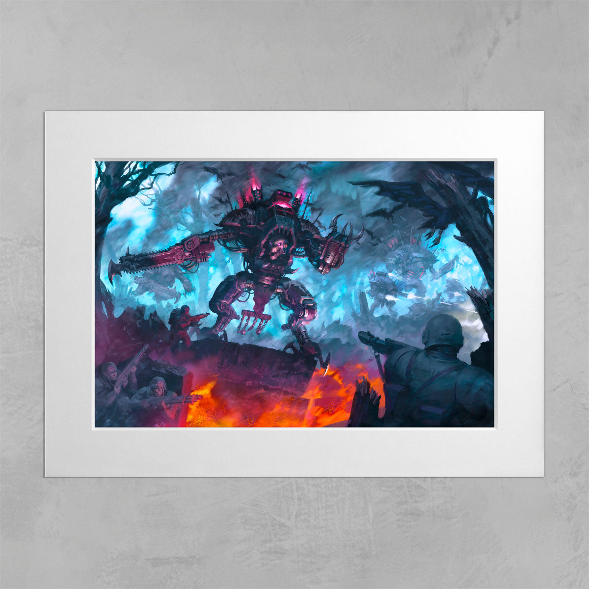 WAR DOG VS ASTRA MILITARUM-Warhammer Art