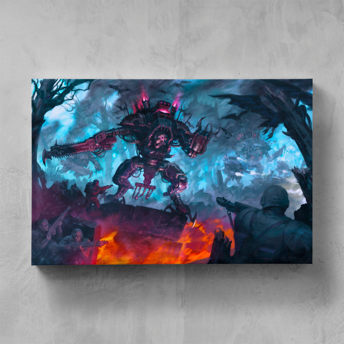 WAR DOG VS ASTRA MILITARUM-Warhammer Art