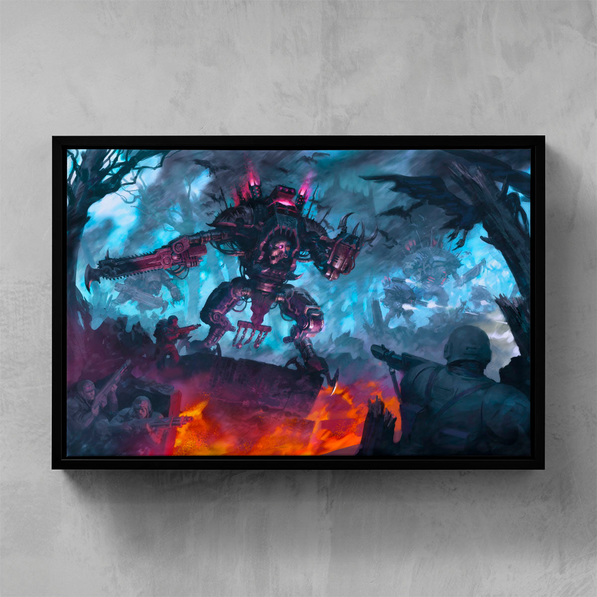 WAR DOG VS ASTRA MILITARUM-Warhammer Art