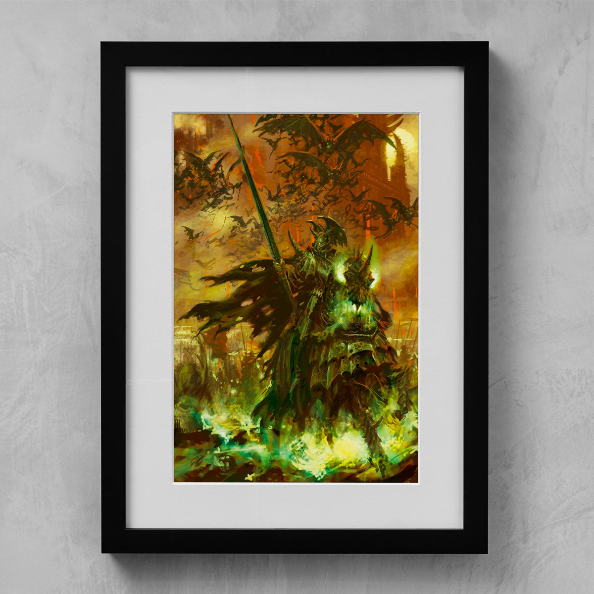 WIGHT KING ON STEED-Warhammer Art
