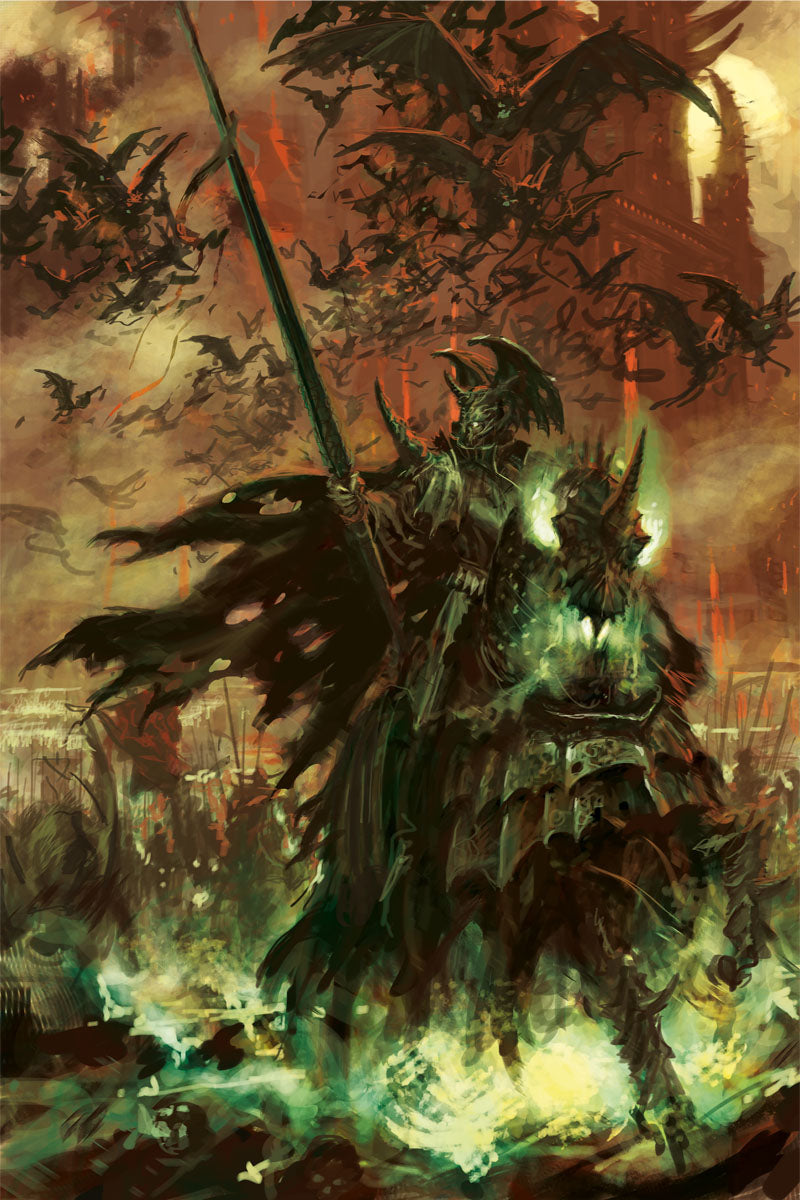 WIGHT KING ON STEED-Warhammer Art