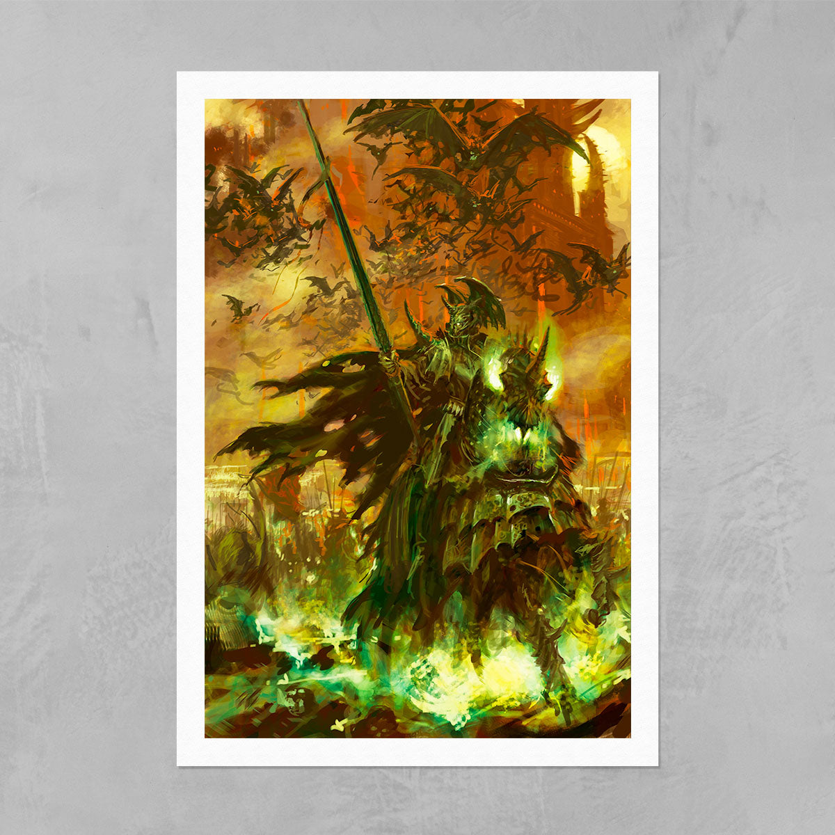 WIGHT KING ON STEED-Warhammer Art