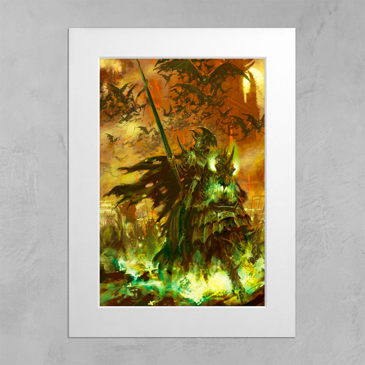 WIGHT KING ON STEED-Warhammer Art