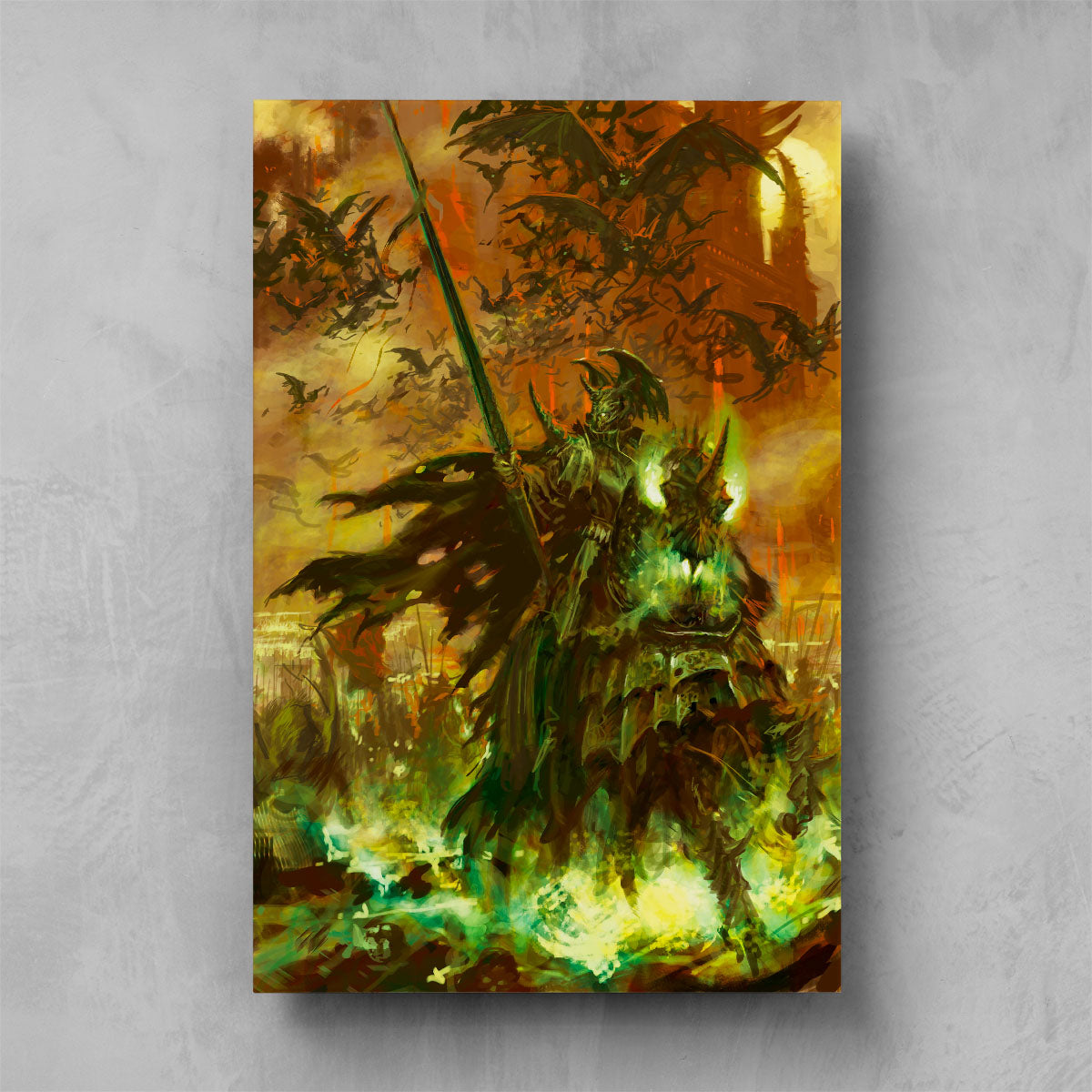 WIGHT KING ON STEED-Warhammer Art